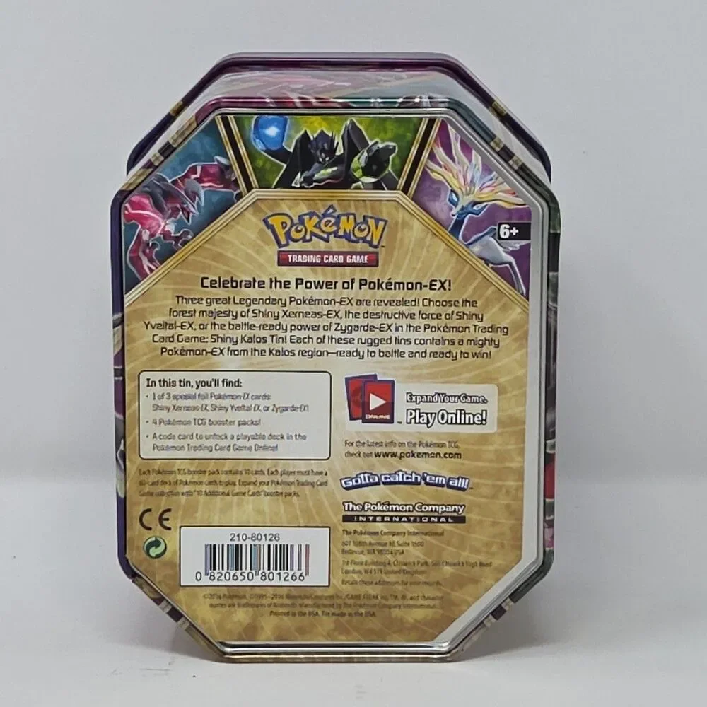 2016 Pokémon-EX TCG Xerneas Metal Collector's Tin **EMPTY**